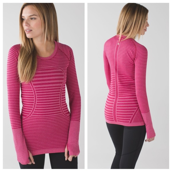 lululemon athletica Tops - Lululemon Swiftly Tech Long Sleeve Crew Top Lightweight Running Athletic Striped